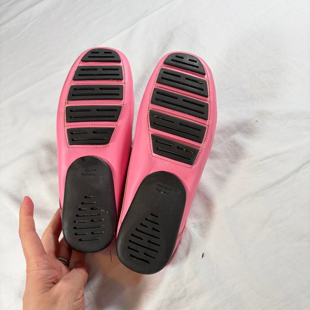 Lilly Pulitzer Womens pink leather loafer mules. Size 6M. preppy resort vacation - Picture 5 of 7